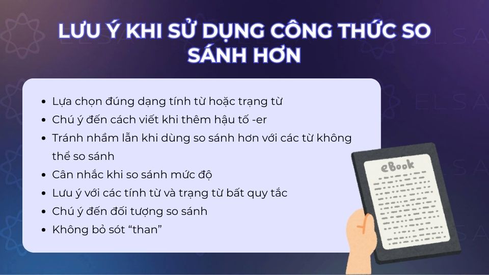 Một số lưu ý khi sử dụng cấu trúc so sánh hơn