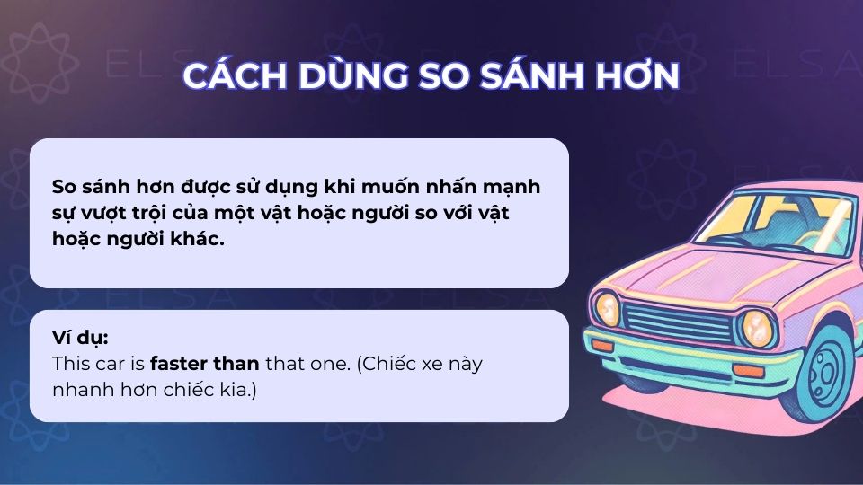 Cách dùng cấu trúc so sánh hơn trong tiếng Anh