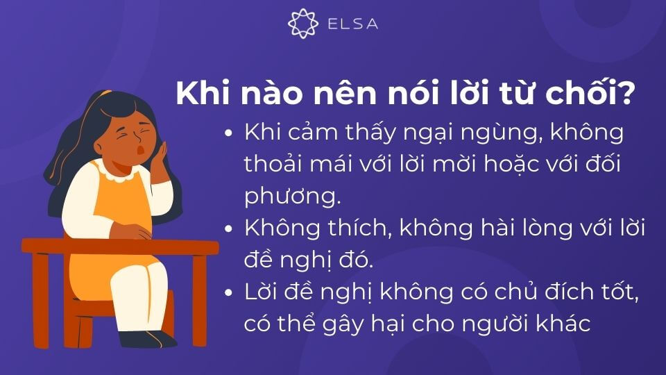 Nói từ chối khi không thích, không hài lòng với lời đề nghị nào đó Nói từ chối khi không thích, không hài lòng với lời đề nghị nào đó