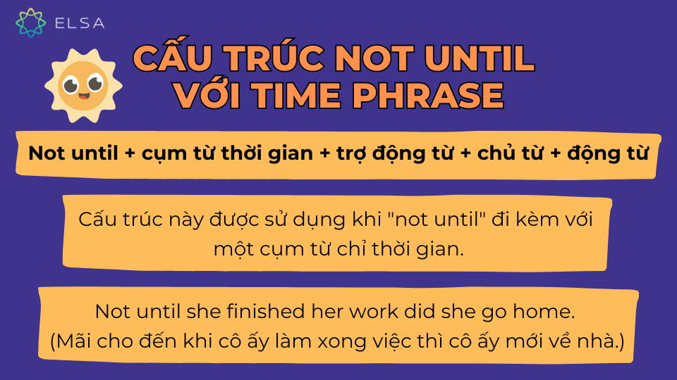 Cấu trúc not until với time phrase Cấu trúc not until với time phrase