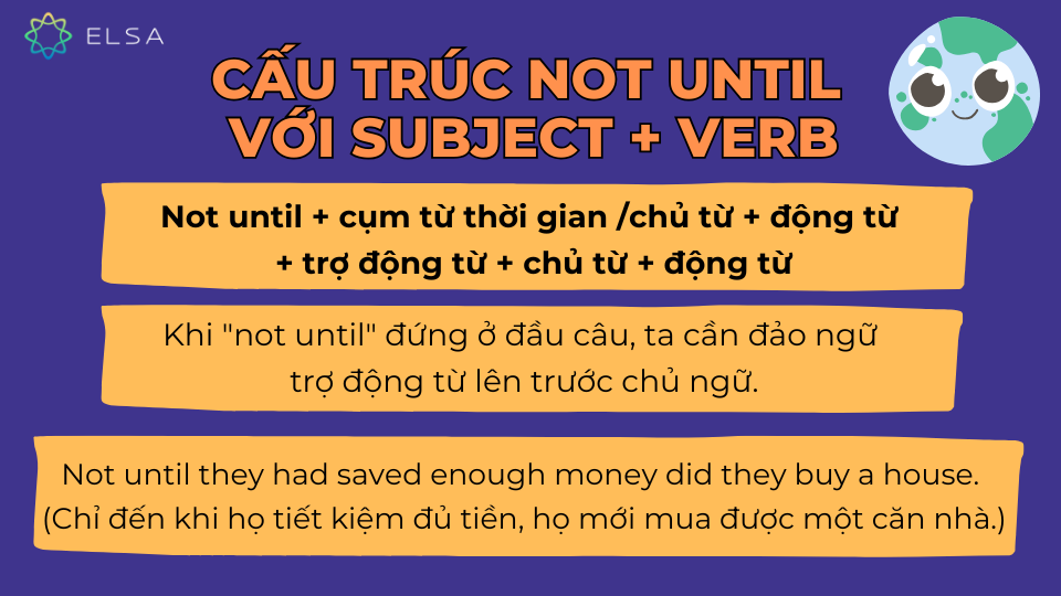 Cấu trúc not until với subject + verb Cấu trúc not until với subject + verb