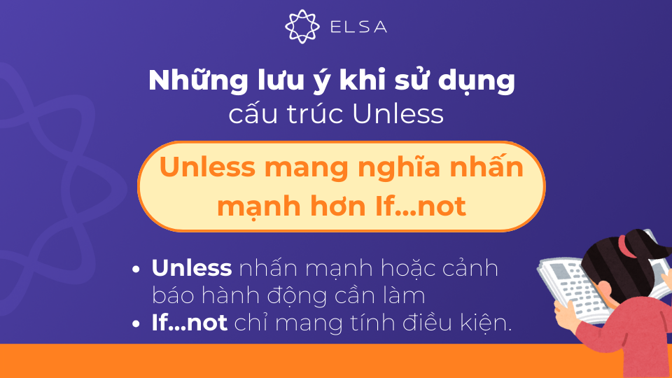 Trong tiếng Anh, Unless mang nghĩa nhấn mạnh hơn If...not Trong tiếng Anh, Unless mang nghĩa nhấn mạnh hơn If...not