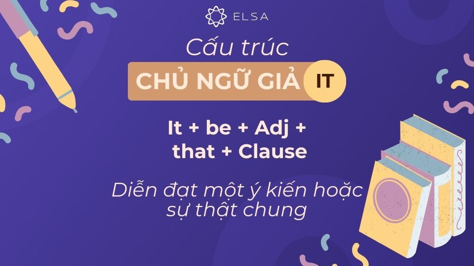 Cấu trúc it dùng để diễn đạt một ý kiến hoặc sự thật chung Cấu trúc it dùng để diễn đạt một ý kiến hoặc sự thật chung