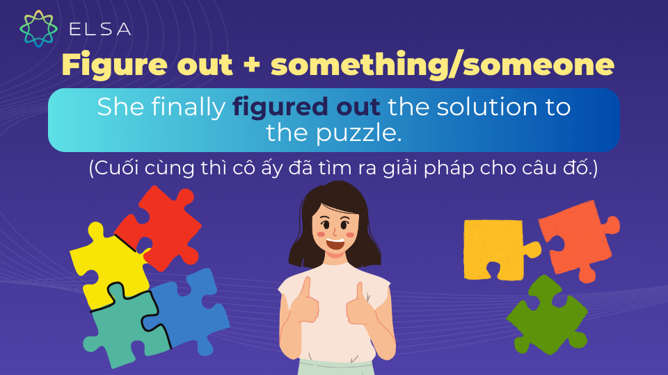 Câu ví dụ Figure out + something/someone Câu ví dụ Figure out + something/someone