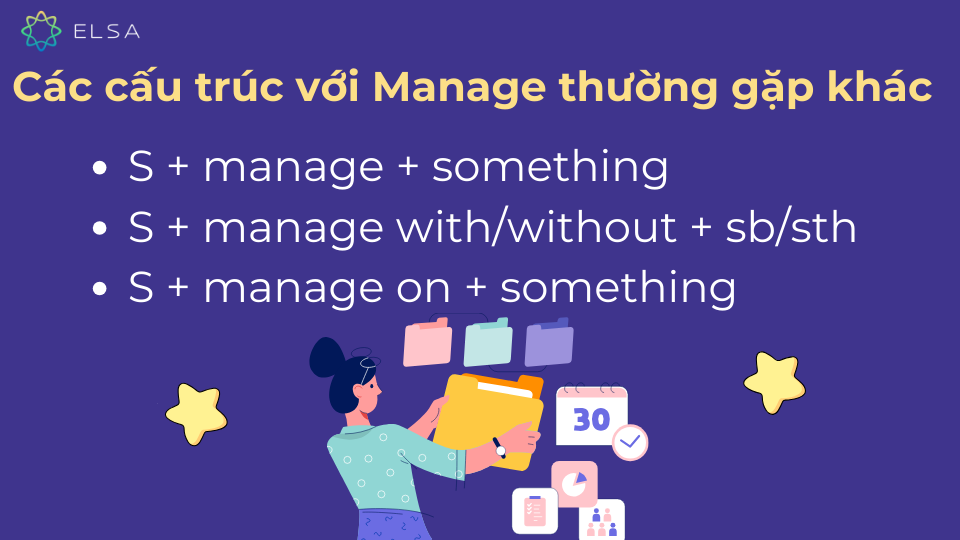 Một số cấu trúc manage thường gặp trong câu Một số cấu trúc manage thường gặp trong câu