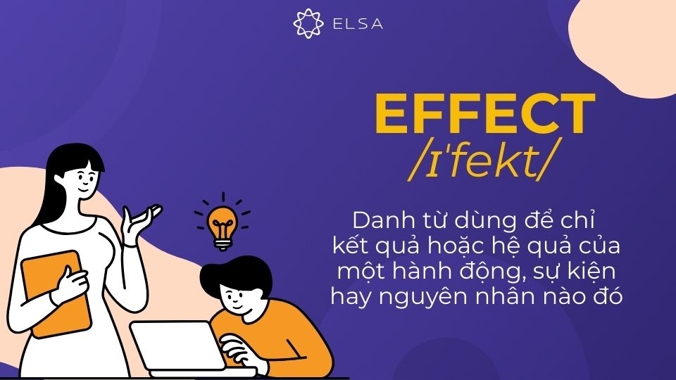 Effect là danh từ để chỉ kết quả của hành động Effect là danh từ để chỉ kết quả của hành động