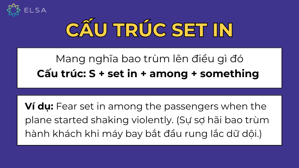 Cấu trúc set in mang nghĩa chỉ bao trùm lên điều gì đó Cấu trúc set in mang nghĩa chỉ bao trùm lên điều gì đó