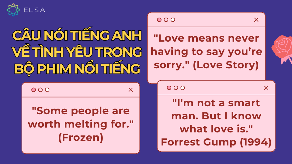 Những câu nói Tiếng Anh về tình yêu trong bộ phim nổi tiếng Những câu nói Tiếng Anh về tình yêu trong bộ phim nổi tiếng