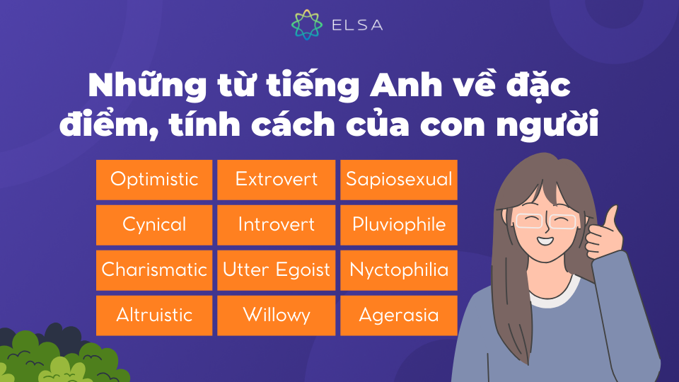 Một số từ tiếng Anh hay về đặc điểm, tính cách của con người Một số từ tiếng Anh hay về đặc điểm, tính cách của con người