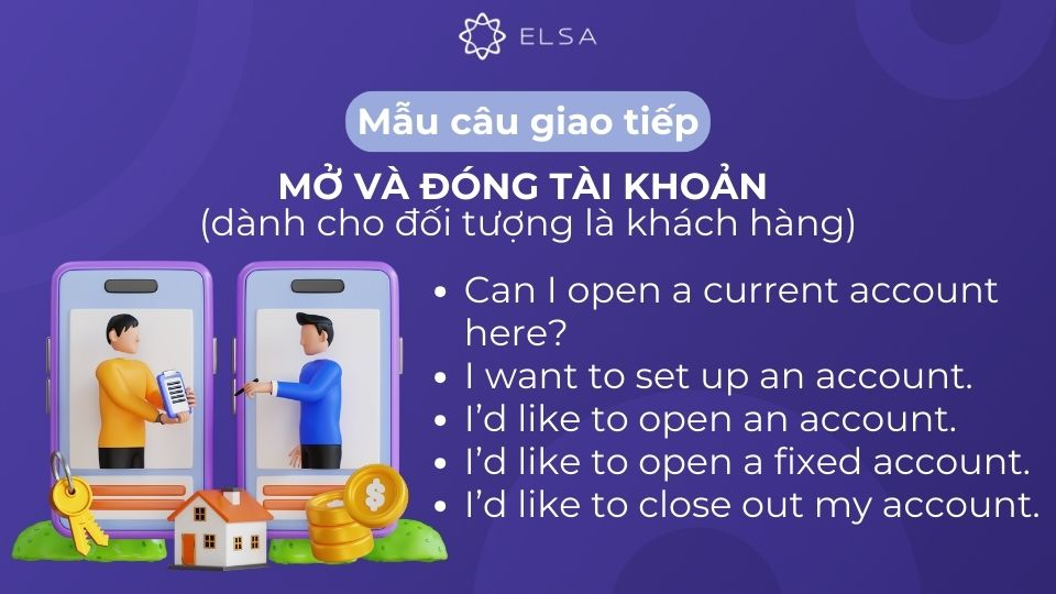 Mẫu câu giao tiếp tiếng Anh về mở và đóng tài khoản Mẫu câu giao tiếp tiếng Anh về mở và đóng tài khoản