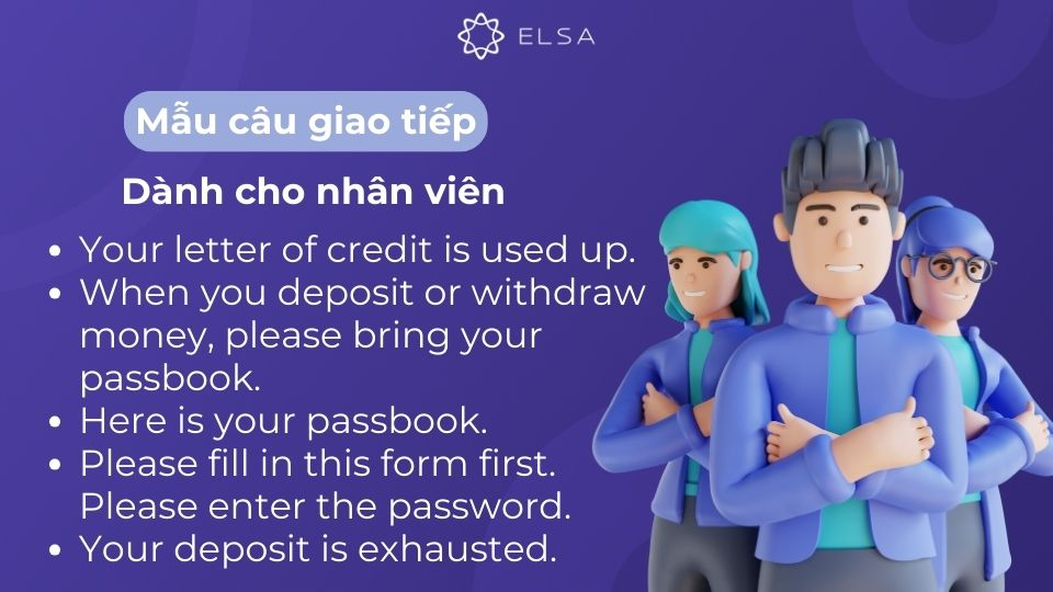 Mẫu câu tiếng Anh giao tiếp ngân hàng dành cho nhân viên Mẫu câu tiếng Anh giao tiếp ngân hàng dành cho nhân viên