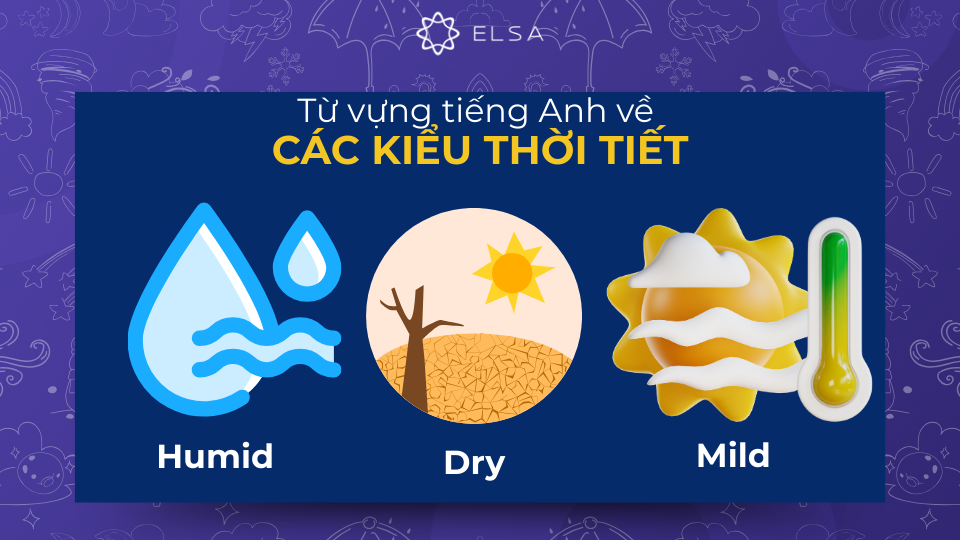 Từ vựng về các kiểu thời tiết trong tiếng Anh Từ vựng về các kiểu thời tiết trong tiếng Anh