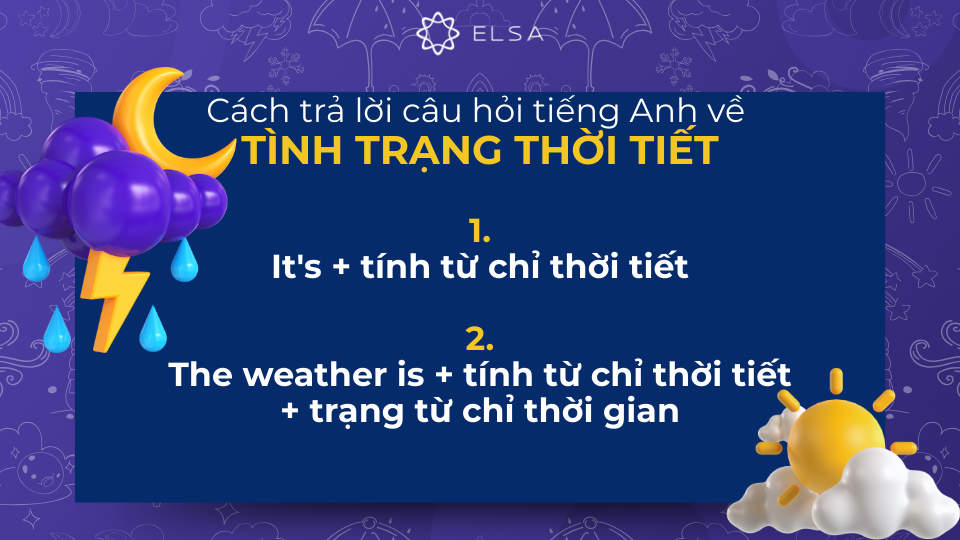 Cấu trúc diễn đạt tình trạng thời tiết Cấu trúc diễn đạt tình trạng thời tiết