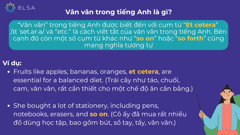 Định nghĩa về vân vân và ví dụ cụ thể Định nghĩa về vân vân và ví dụ cụ thể