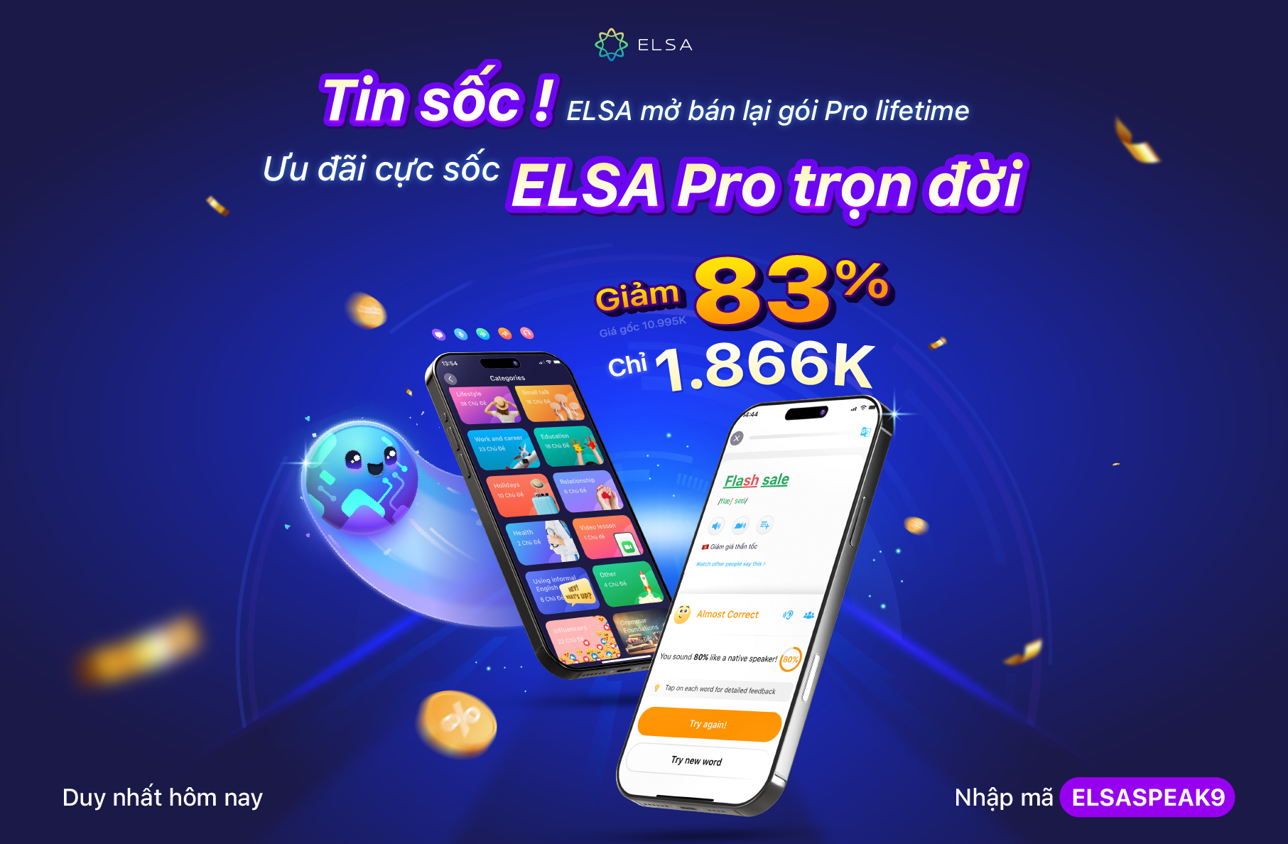 ELSA Speak Pro Trọn Đời