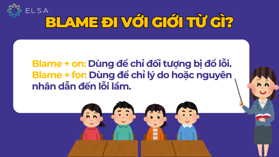 Blame đi với các giới từ thường gặp Blame đi với các giới từ thường gặp