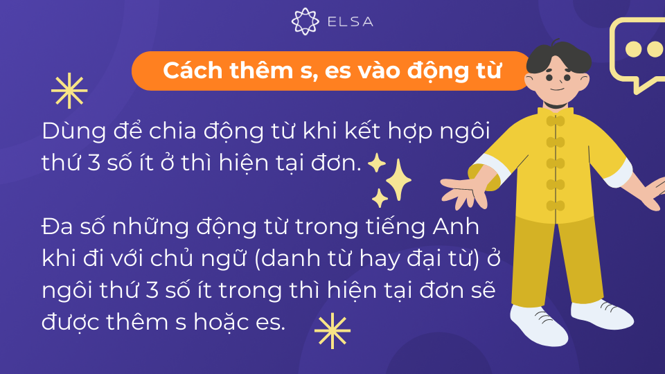 Cách thêm s, es vào động từ trong tiếng Anh Cách thêm s, es vào động từ trong tiếng Anh