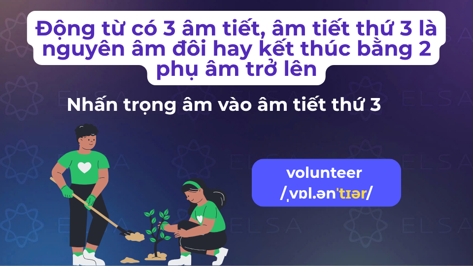 Cách đánh trọng âm động từ 3 âm tiết - 2