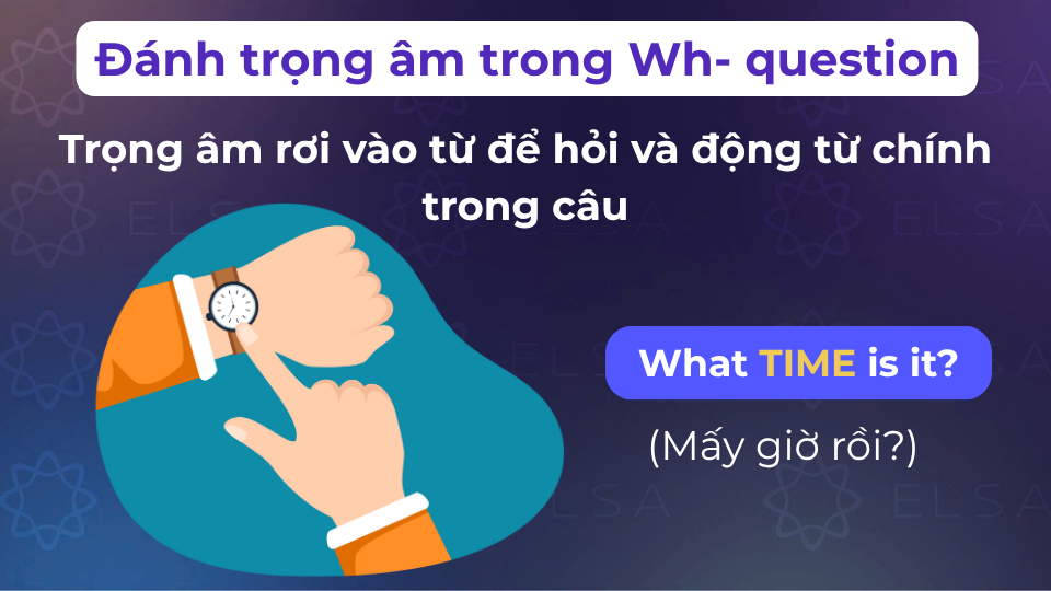 Câu ví dụ đánh trọng âm trong Wh- question