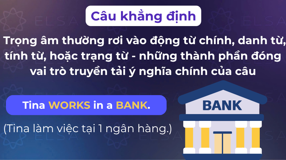 Câu ví dụ nhấn trọng âm câu khẳng định