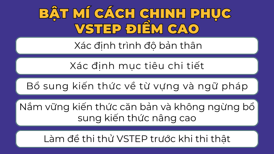 Bật mí cách chinh phục VSTEP điểm cao Bật mí cách chinh phục VSTEP điểm cao
