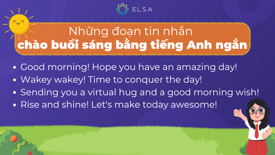 Một số câu chào buổi sáng tiếng Anh ngắn gọn Một số câu chào buổi sáng tiếng Anh ngắn gọn