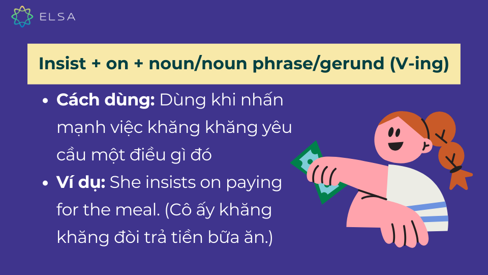 Cấu trúc insist on Cấu trúc insist on