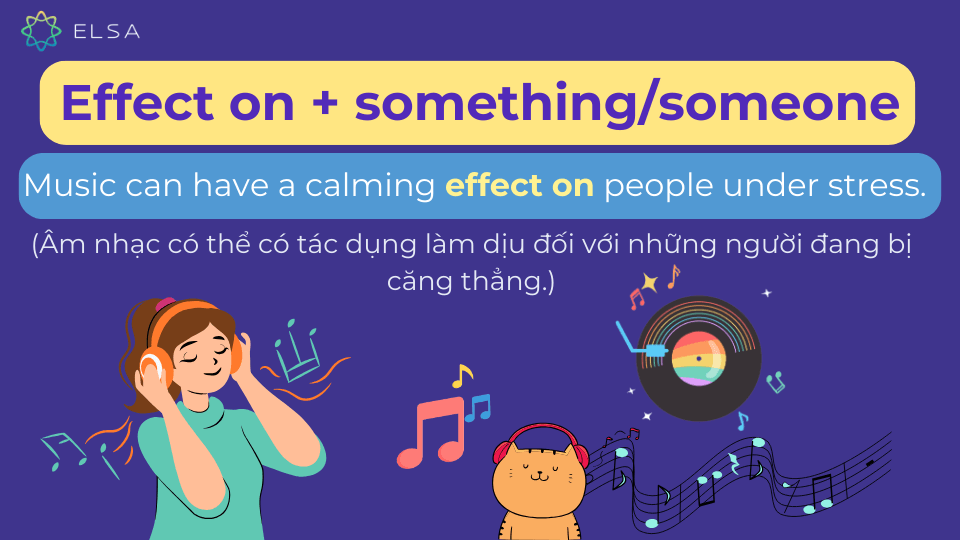 Câu ví dụ effect đi với những giới từ on Câu ví dụ effect đi với những giới từ on