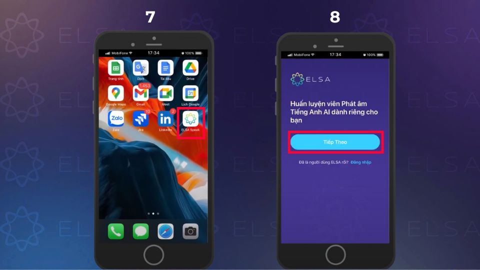 Cách tải ELSA Speak cho hệ điều hành iOS - bước 7, 8