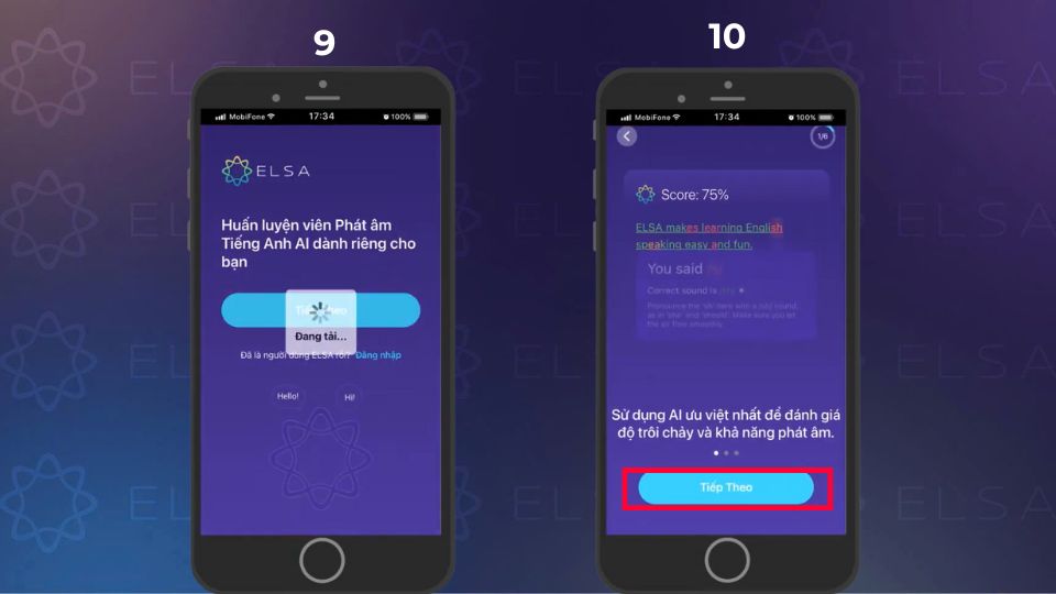 Cách tải ELSA Speak cho hệ điều hành iOS - bước 9, 10