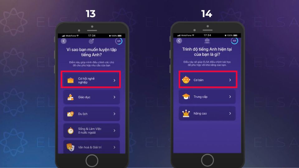 Cách tải ELSA Speak cho hệ điều hành iOS - bước 13, 14
