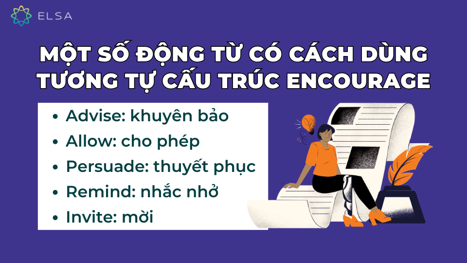 Một số động từ có cách dùng tương tự cấu trúc encourage Một số động từ có cách dùng tương tự cấu trúc encourage