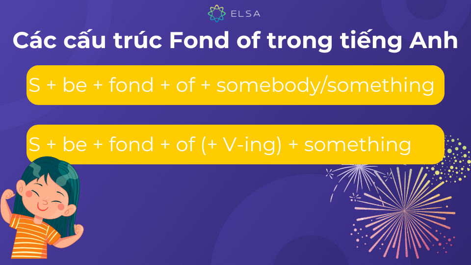 Hai cấu trúc được sử dụng thường xuyên nhất của Fond of Các cấu trúc Fond of trong tiếng Anh