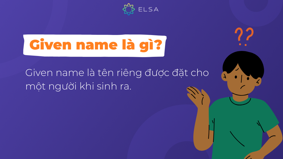 Given name là gì trong tiếng Anh Given name là gì trong tiếng Anh