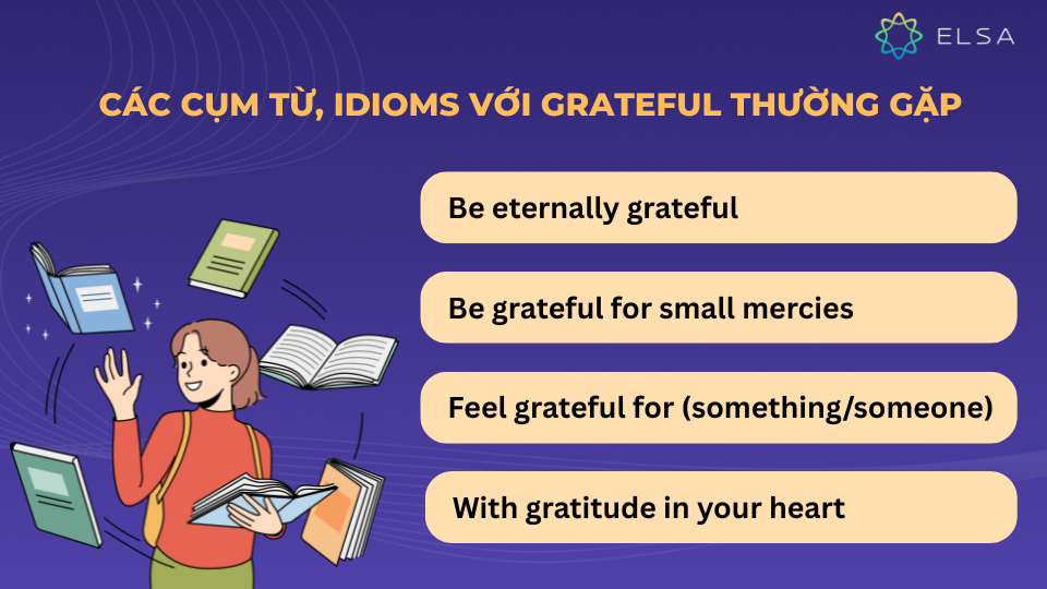 Các cụm từ, idioms với Grateful thường gặp