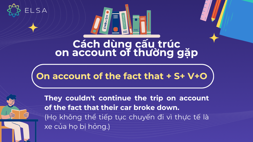 Cấu trúc on account of the fact that Cấu trúc on account of the fact that