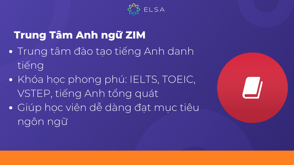 Zim Academy là một trung tâm đào tạo tiếng Anh danh tiếng, nổi bật với các khóa học phong phú Zim Academy là một trung tâm đào tạo tiếng Anh danh tiếng, nổi bật với các khóa học phong phú