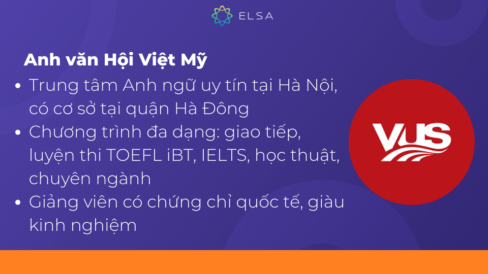 Anh văn Hội Việt Mỹ (VUS) là một trung tâm Anh ngữ uy tín tại Hà Nội Anh văn Hội Việt Mỹ (VUS) là một trung tâm Anh ngữ uy tín tại Hà Nội