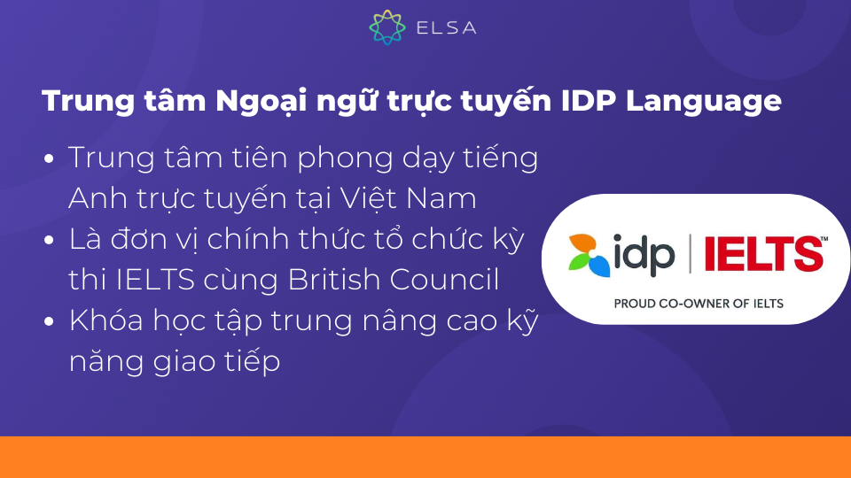 IDP LANGUAGE là một trong những trung tâm đầu tiên tại Việt Nam IDP LANGUAGE là một trong những trung tâm đầu tiên tại Việt Nam