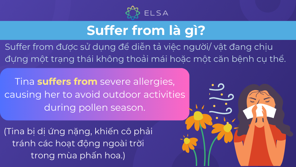 Câu ví dụ về suffer from Câu ví dụ về suffer from