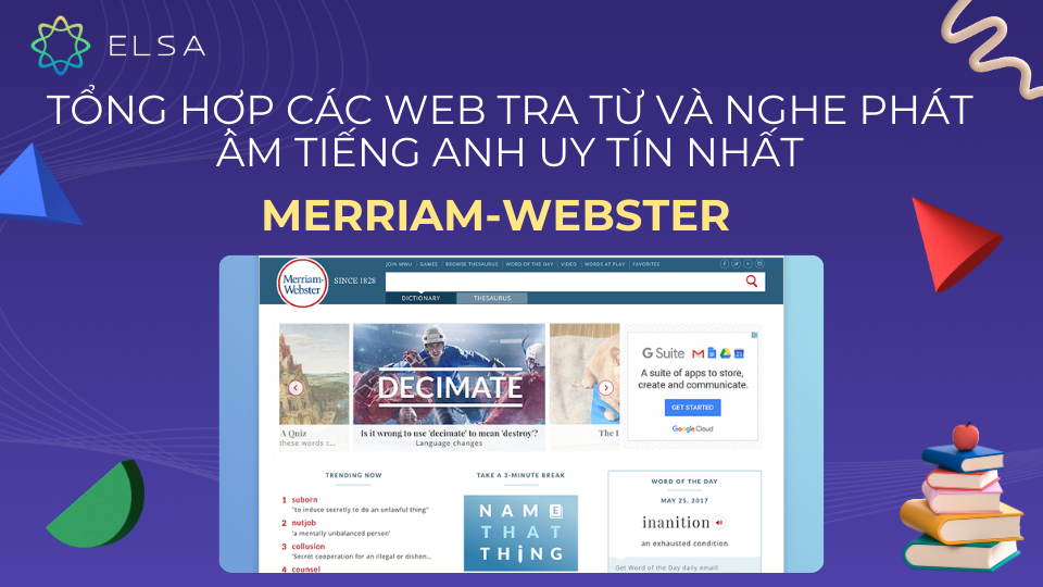 Merriam-Webster là web tra từ và nghe phát âm tiếng Anh uy tín Merriam-Webster là web tra từ và nghe phát âm tiếng Anh uy tín