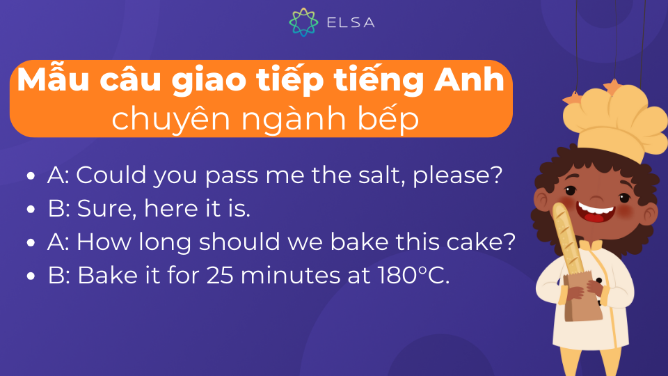 Mẫu câu giao tiếp tiếng Anh chuyên ngành bếp thường được sử dụng nhất Mẫu câu giao tiếp tiếng Anh chuyên ngành bếp thường được sử dụng nhất