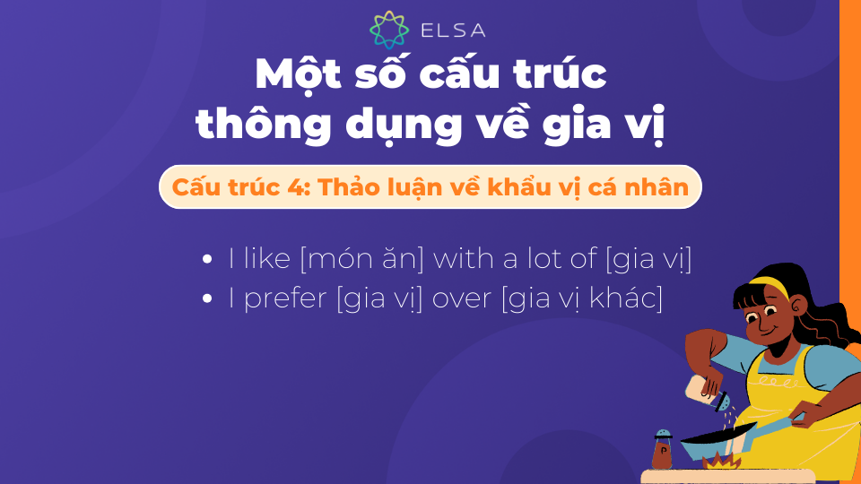 Một số cấu trúc thảo luận về khẩu vị cá nhân Một số cấu trúc thảo luận về khẩu vị cá nhân