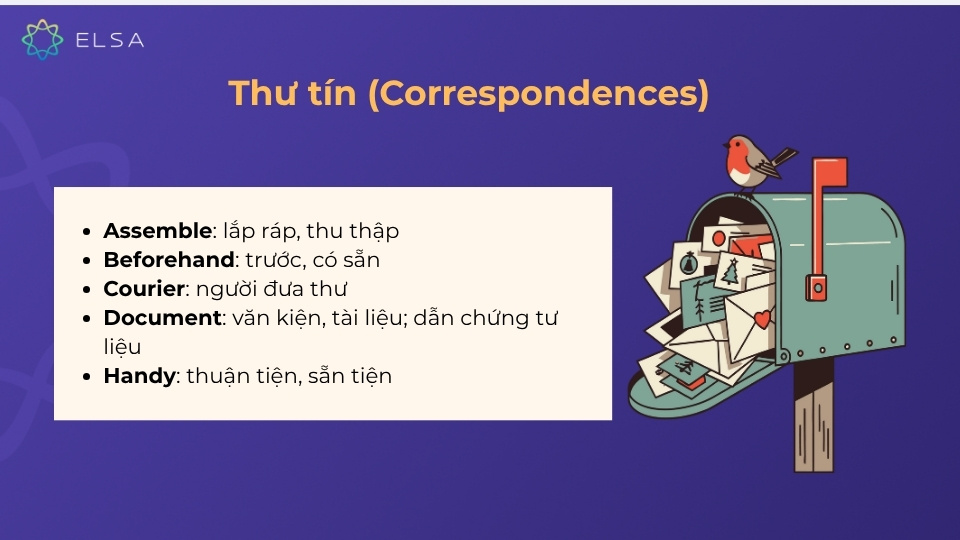 Từ vựng TOEIC về thư tín