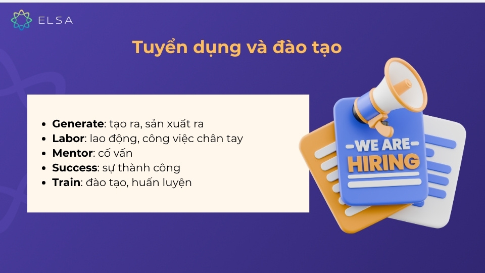Từ vựng TOEIC về tuyển dụng và đào tạo