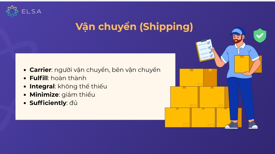 Từ vựng TOEIC về vận chuyển