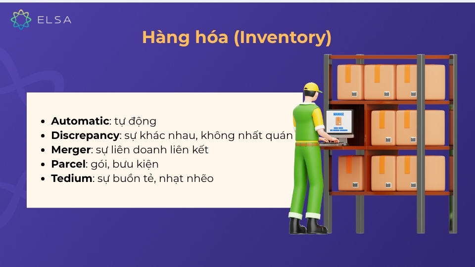 Từ vựng TOEIC về hàng hóa