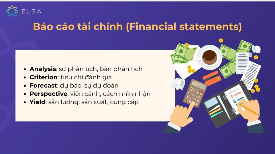 Từ vựng TOEIC về báo cáo tài chính