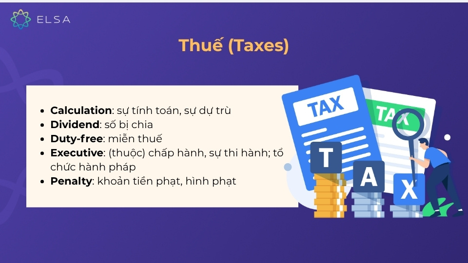 Từ vựng TOEIC về thuế
