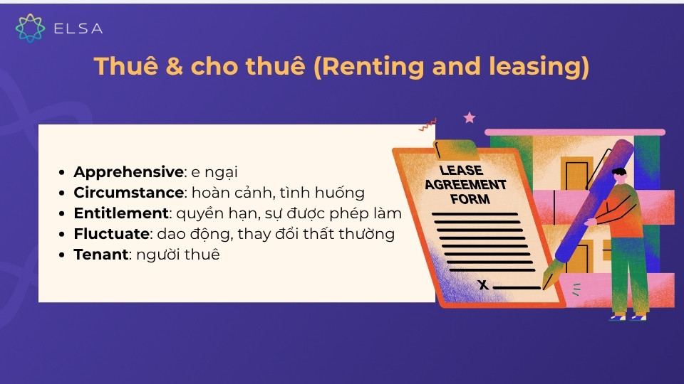 Từ vựng TOEIC về thuê và cho thuê